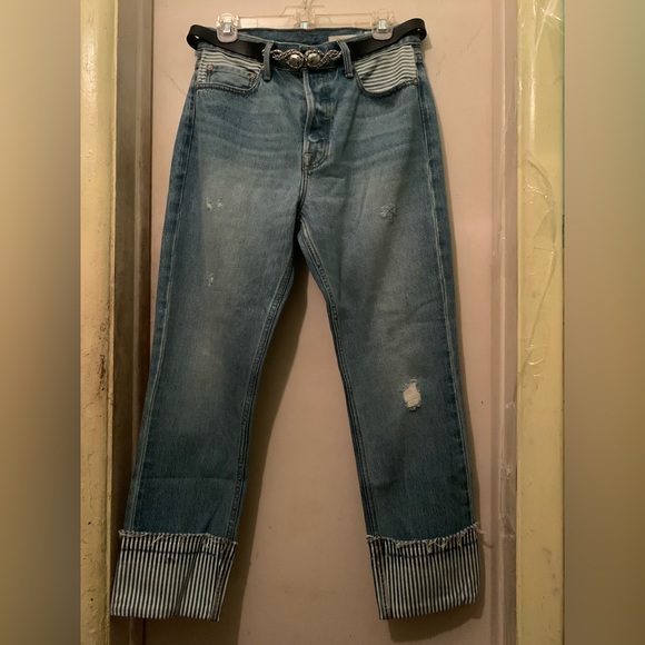 ✨💥⚡️ Eve Slim Straight Jeans In Repair - Picture 4 of 15